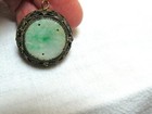 Antique Chinese Carved Jade Silver Filagree Vinaigrette Scent Locket