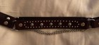 New  Leather Boot Chains Bracelets - Brown - Buckle Fastener - Silver Studs  Usa