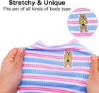 Striped Dog Shirt  Cotton Rib Sleeveless Pet Clothes  Soft Breathable
