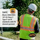  Hi Vis Flame Resistant Vest For Men And Women - Self-extinguishing Fr Mesh - 