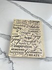 Stampin Up Tres Chic Large Words Inspiration Wood Rubber Stamp 