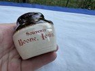 Vintage Travel Souvenir Crock Bean Pot Boone Iowa Ia Stoneware 2 1 2  High