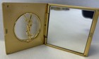 Vintage Yves Saint Laurent Mirror Ysl Gold Tone Metal Compact Handheld