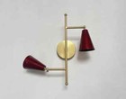 Pair Of Vintage Mid-century Modern Polished Chrome Cone Wall Sconces