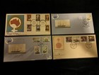 Lot Of 12 Vintage Australia Post First Day Covers 1980s Bicentennial Fdc Packets