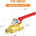 5pcs 1 8 Inch Brass Mini Ball Valve  Shut Off Valve  1 8 Inch Male X Female Npt