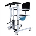 Patient Lift Transfer Chair  Bathroom Wheelchair W 180   Split Seat And Potty Udj