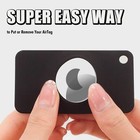 2pc Slim Thin Soft Silicone Card Case For Apple Airtag Hidden Wallet Holder Card