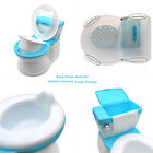 Blue Toddler Potty Training Toilet W  Flushing Sound Handle Baby Chair Seat