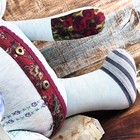 Vintage Patchwork Tracy Teddy Bear Stuffed Animal Plush Toy Floral Pocket Button