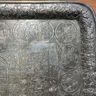 Antique Fine Persian  sterling Or  84    Silver Tray With Figures Islamic