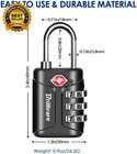 4 Pack Tsa Approved Luggage Locks  Combination Travel Padlock  3-digit Waterproo