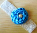 12pcs Flower Baby Toddler Girl Lace Bowknot Headband Hair Band Headwear