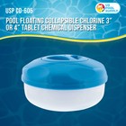 Floating 3    4  Tablet Pool Chemical 8  Dispenser With Collapsible Tank