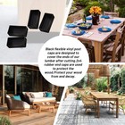 4pcs - 2x4 Wood Post End Cap Leg Cover 1 5   x 3 5   post Caps  1-1 2  X Black