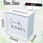 White Elegant Wedding Card Money Envelope Cash Gift Box Reception Decor Slot