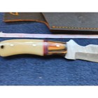 Hunting Bowie Knife 9 Inch Custom Made Forged Damascus Blade Lmk Knives  7554