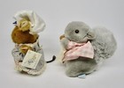 Vintage Plush Beatrix Potter Lady Mouse Mrs Squirrel Nutkin Eden Lot Of 2