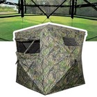 See Through Ground Blind For Deer Hunting  2-3 Person Pop-up Camouflage Blind 