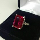 7 00ct Emerald Cut Natural Ruby Proposal Ring 14k Solid White Gold Size 6 7 8