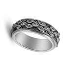 Vintage God Eye Evil Eye Spinner Ring Stainless Steel Biker Punk Ring Size 6-13