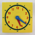 Lot Of 7 Yellow Student Clocks Teaching Tools Pre-owned As-is