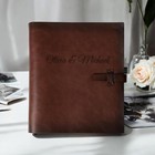 Personalized Leather Photo Album Wedding Picture Scrapbook Couple Anniversary Bi