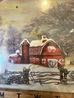 Wooden Perpetual Wall Calendar Painted Mill Scene Signed   Holiday Tiles Vintage
