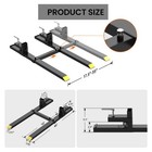Loader Bucket 60  Clamp Pallet Forks 2000lbs Skidsteer Tractor W stabilizer Bar