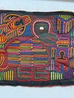 Vintage Beautiful Hand Sewn Kuna Mola Panama Applique Folk Art Textile Wall Hang