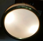 Antique Vintage Art Deco Fixture Ceiling Brass Hanging Light Milk Glass Lamp