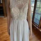  nwt Kimchi Blue Creme Sleeveless Lace Knee Bridal Gown Wedding Dress Size 10