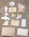 Lot Of Twelve Scrap Victorian Trade Cards Postcards And Die Cut Military Men