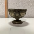 Vintage Rams Head English Georgian Style Silver Plated Brass Bowl