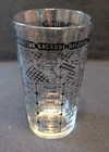 Mcm Vintage Federal Glass Pint Black Print 12 Oz Cocktail Recipe Shaker Martini