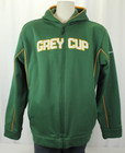 Reebok Cfl Licensed Green 2010 Grey Cup Edmonton Hoodie Full Zip Size Xl Euc 