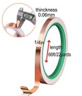 2rolls Copper Foil Tape For Stained Glass 1 4 Inch X 22yards Conductive Adhes   