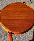 Mid Century Danish Modern Sculptural Teak Accent Side Table
