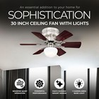 Westinghouse Petite 30 Inch 6 Blade Ceiling Fan With Dimmable Led Light Fixture