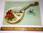 Antique Victorian Wood Brothers Music   Musical Merch  Advertising Trade Card 