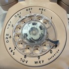 Vintage Rotary Phone Telephone Office Desk Retro Mcm Beige Itt