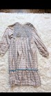 Vintage Polly Flinders Hand Smocked Girls Floral Prairie Dress Lace Cottagecore