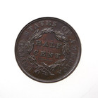 1835 Classic Head Half Cent 1 2c Anacs Au50  002 About Uncirculated Soap Box