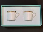 Tiffany   Co  Gold Band Demitasse Cup   Saucer 2pcs Set Authentic With Box