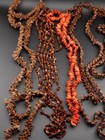 Vintage Hawaiian Handmadeseed Lei Necklace Lot Of Four