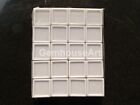 240 Pcs  3 X 3 Cm White Gem Display Plastic Box Storage For Gems