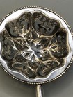 Vintage Wood Handle And Sterling Silver Over The Cup Tea Strainer  6 75 