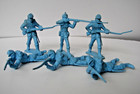 Vintage Marx Civil War Union Infantry Light Blue 6 Assorted Figures Toy Soldiers
