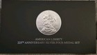 2017 American Liberty 225th Anniversary Silver 4 Medal Set