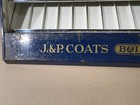 Vintage Rare J   P Coats Thread Spool Countertop Cabinet Display Advertisement